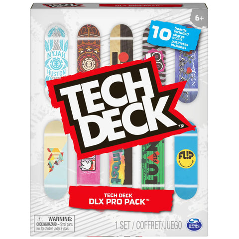 Box of DLX Pro 10 Pack Fingerboards With Real Skate Graphics Fully Assembled Collectible Mini Skateboards for Kids Ages 6 Plus