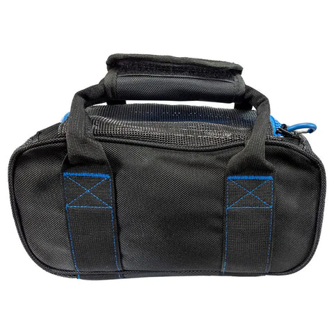 Heavy Duty Diving Weight Bag For 60 Lb Lead Weights, Large U Shaped Zip Opening, Padded Carry Handle, Front View