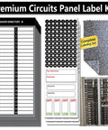 Slick Complete Electrical Panel Labels Kit With 48 Circuit Breaker Tabs High Contrast Panel Directory Sheet Safety Markers and Microfiber Rag for No Sweat Workshop Setup.