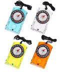 Outdoor Compass Kit With Adjustable Declination, Magnifier, Ruler And Scale, Waterproof Multifunctional Orienteering Compass, 4 Pack