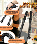 Cordless Battle Rope For Home Gym Grab And Go Training, Portable Rope Fitness Equipment For HIIT with silicone cover