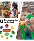 Children playing with Pump And Splash Discovery Water Table For Toddlers 2 Plus With Seats, Kid Friendly Sensory Pool And 10 Piece Accessory Kit