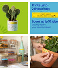 Legit Desktop Label Printer For Dorm Room And Shop Setups Game Changer Organization Hack With Vibrant Color Tape Rolls printing labels on food jars and plants.