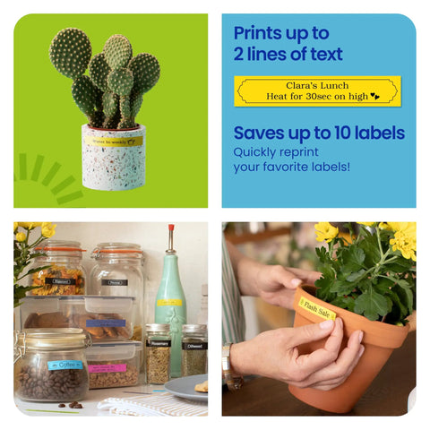 Legit Desktop Label Printer For Dorm Room And Shop Setups Game Changer Organization Hack With Vibrant Color Tape Rolls printing labels on food jars and plants.