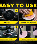 Instructions for using DA 5 Inch Microfiber Cutting Disc Set For Dual Action Polisher That Takes Out Moderate Scratches Swirls And Paint Defects