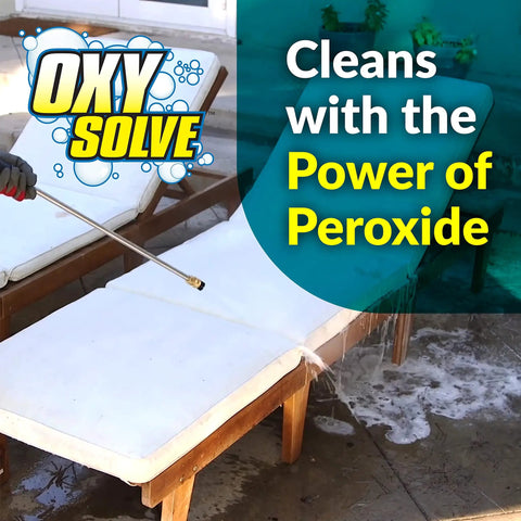 Oxy Solve Total Outdoor Cleaner Concentrate For Pressure Washer And Manual Use Peroxide Powered Cleaner For Wood and Concrete