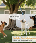 Outdoor Bungee Tug Toy For Dogs Tree Hanging Rope Tug Interactive Chew Rope Adjustable Height Backyard Play in action