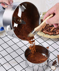 Stainless Steel Grain Mill Grinder For Home And Commercial Use, Superfine Powder Machine pouring ground spice into bowl