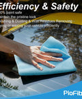 Person using Edgeless Microfiber Towels 20 Pack For Car Detailing And Home Cleaning 12 By 12 Inch on a car window