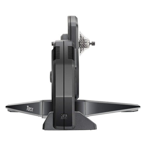 Side view of Flux S Smart Bike Trainer Direct Drive With Near Silent Operation, Three Percent Power Accuracy, Works With Zwift