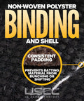 Image highlighting the binding and padding of Heavy Duty Moving Blankets 72x80 Inches, 6 Pack, Durable Black Polyester.