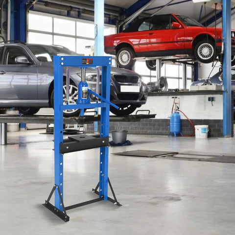 6 Ton Hydraulic Press Heavy Duty Shop Press With Adjustable Stand Bearing Press Kit in auto workshop setting