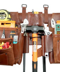Ambassador Series 4 Piece Framer Tool Belt With 14 Pockets Heavy Duty Genuine Top Grain Leather Double Stitched Construction