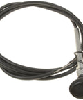Universal Fit Control Cables With 2 Inch Black Knob 8 Foot Length Durable Build Twist To Lock Or Push Pull Styles, coiled view.