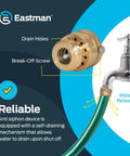 Three Quarter Inch FHT To Three Quarter Inch MHT Hose Bibb Anti Siphon Vacuum Breaker Brass Plumbing Fitting in use on faucet