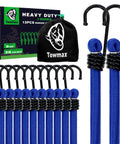 Heavy Duty 36 Inch Bungee Cords With Hooks, 12 Pack, All Weather UV Resistant Outdoor Bungee Cords For Camping Kayaking