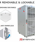 Image showing Heavy Duty 32U Server Rack Workhorse With Ventilated Mesh Door, removable side panels, and anti-tamper lock.