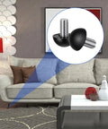 Stainless Steel M8 Adjustable Furniture Leg Levelers with Nylon Base on modern sofa setup