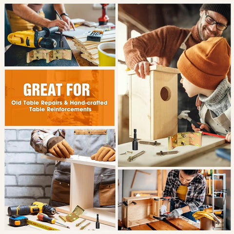 Heavy Duty Table Leg Brackets With Hanger Bolt Driver Kit Sturdy Iron Corner Brace Supports For Wood Furniture Assembly Tough Hardware Deal To Build Rock Solid Shelves Pretty Quick For Any Weekend Warrior Makeover