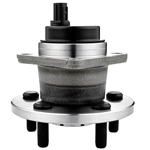 Pair Rear Wheel Bearing And Hub Assembly For 2009 2010 Pontiac Vibe 2009 2019 Toyota Corolla And 2009 2014 Toyota Matrix FWD Durable Replacement Wheel Hub, showing a five-bolt hub assembly with ABS cap