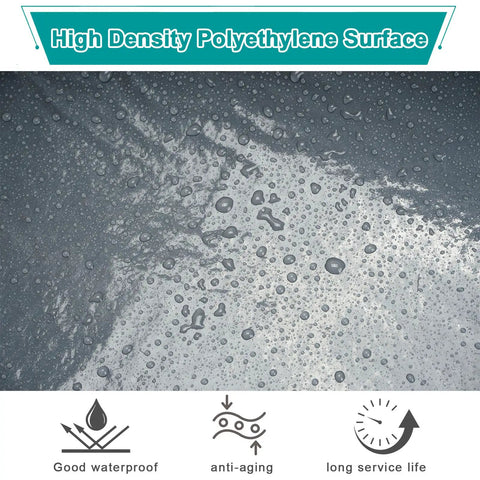 High density polyethylene surface of Ridiculously Durable Peel And Stick Waterproof Roofing Roll 39 X 32 Foot with water droplets.