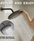 9 Inch Rainfall Waterfall Showerhead With Self Clean Nozzles For A Full Body Drench High Flow 2.5 GPM in use