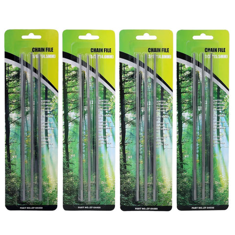 Pro Chainsaw Chain File Set With Round Sharpening Files For 5/32 Inch 4.0mm 3/16 Inch 4.8mm 7/32 Inch 5.5mm And 11/64 Inch 4.5mm packages
