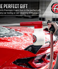 Foam Gun Car Wash Sprayer For Garden Hose No Pressure Washer Needed Quick Easy Thick Snow Foam Blaster in use on red car
