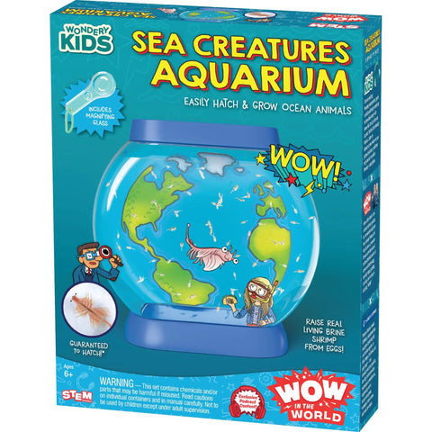 Hatch And Raise Real Brine Shrimp Aquarium Kit For Kids 6 Plus Easy Care Sea Creatures With Customizable Tank box.
