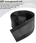 Rolled 4 Inch By 30 Feet Floor Cord Cover For Carpet Black Cable Protector And Wire Management focusing on cable safety.