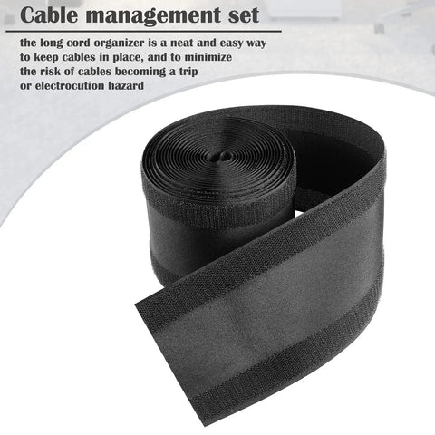 Rolled 4 Inch By 30 Feet Floor Cord Cover For Carpet Black Cable Protector And Wire Management focusing on cable safety.