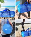 Heavy Duty Large Mesh Duffle Bag For Gym And Travel Dry Bag For Scuba Gear And Snorkeling Water Sports Tote With Zipper on beach