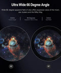 Ultra wide 66-degree view with 1.25 Inch HD Fully Multi Coated Eyepiece for astronomy telescopes, showing deep sky image