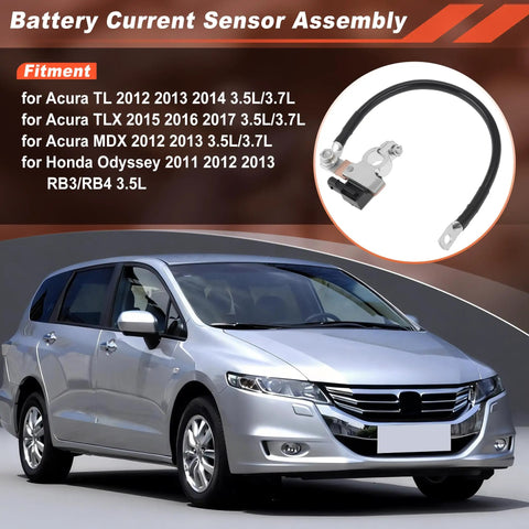 Top Tier Battery Current Sensor Assembly For Honda Odyssey And Acura TL TLX MDX, shows terminal connector with ground wire.