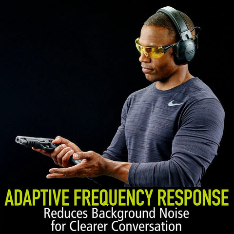 Sport Tactical 100 Electronic Hearing Protector With 22 dB NRR For Range, Shooting, And Hunting - Adjustable Gunshot Suppression, Noise Filtering For Clear Communication And All Day Comfort