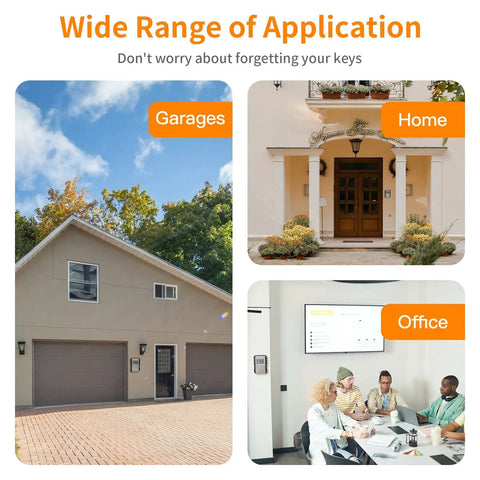 Wide range of application for Extra Large Capacity Key Lock Box Weatherproof Wall Mount For Car Keys Fob And House Keys Key Safe Security Storage
