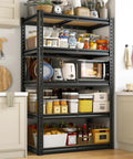 Workhorse Heavy Duty Steel Garage Shelving With Smooth Edges For Garage Basement Shed And Pantry Stable Durable Storage With Rolled Edge Uprights Scratch Resistant Coating Anti Tip Kits For Safe Easy Organization, 28W x 12D x 59.8H kitchen storage