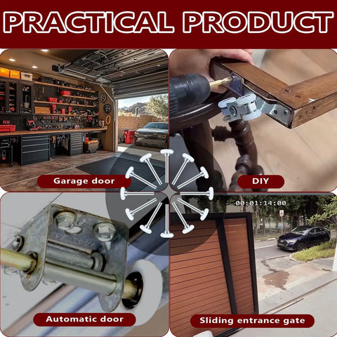 10 Pack 9 Inch Stem 2 Inch 13 Ball Nylon Garage Door Roller Commercial Grade Quiet Durable High Load With 6200ZZ Double Seals Precision Bearings For Ultra Quiet Operation with practical uses images: garage door, DIY, automatic door, sliding entrance gate