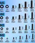 All In One Heavy Duty M2 M3 M4 M5 Bolts And Nuts Set With Washers And Spanner 1065 Pieces Including Countersunk And Flat Head Socket Screws