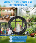 Outdoor Misting And Cooling System For Patio And Chicken Coop 20 Ft With 10 Brass Nozzles Filter And Three Quarter Inch Adapter