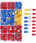 Must Have 280 Piece Crimp Connector Kit With 15 Insulated Terminal Types Spade Ring Fork Terminals in color-coded compartments