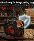 Portable Stick Welder With IGBT Inverter 250A Output Display And Included Electrode Holder And Clamp Lightweight 7.05 Lb Backpack Ready Design safety features