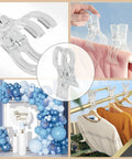 Ultimate Balloon Arch Kit With 6 Heavy Duty Clear Clamps And 100 Premium Long透明 Balloons For Epic Birthday Weddings And Party Decorations clear clip close-up