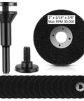 50 Pack 2 Inch Die Grinder Cut Off Wheels With Three Eighths Inch Arbor And One Quarter Inch Stem Mandrel Holder Kit For Air Grinders And Rotary Tools Includes Mounting Mandrels For Easy Mini Metal Cutting Discs Perfect For Pros And DIYers