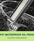 LED Machine Light 40W Explosion Proof CNC Work Light 110-220V IP67 Waterproof with 3 Row LED Beads in water demonstration