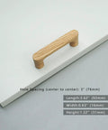 6 Pack White Oak Wood Drawer Pulls Rustic Cabinet Handles For Dresser And Kitchen Furniture Hardware 3 Inch Center To Center Spacing