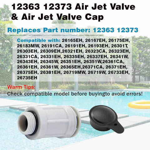 Air Jet Valve And Jet Valve Cap Replacement Kit For Above Ground Pools DIY Friendly Upgrade With Easy Install For Intex Models