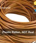 Hella Durable PE Rattan Repair Cord 7Mm X 131Ft All Season Wicker Chair Replacement String showing PE material for outdoor use.