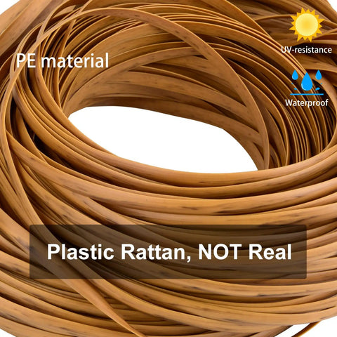 Hella Durable PE Rattan Repair Cord 7Mm X 131Ft All Season Wicker Chair Replacement String showing PE material for outdoor use.