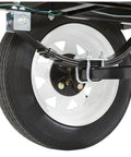 Built Tough Steel Utility Trailer Kit 40x48 Inches featuring sturdy wheel assembly, 1200 Lb GVWR, and safety chains.